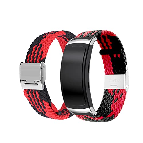 BrynnShop Pulseras para Samsung Gear Fit 2/Gear Fit 2 Pro pulsera de nailon deportivo trenzado malla elástica para mujer/hombre banda de repuesto para fitness compatible con Galaxy Gear fit 2/Gear Fit