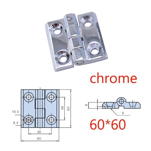 Charnière d'armoire de distribution articulée en chrome 6cm - 3
