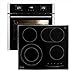 Produktbild KKT KOLBE Autarkes Herdset: 60cm Einbau-Backofen EB8010ED + 59cm Glaskeramik-Kochfeld KFS59ED / Heißluft/Grill-/Bratsystem/Automatik-Timer/Teleskopauszüge/Dualzone / SET80102