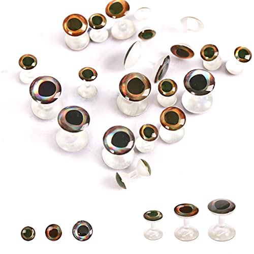 M MAXIMUMCATCH Maxcatch Lot de 25 yeux d'haltères 4D réalistes en résine 6 mm/8 mm/10 mm Cover