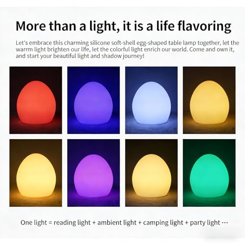 Lámpara Oval Recargable Flexible con Dimmer para Dormitorio miniatura 4