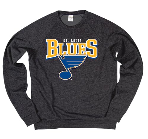 St. Louis Blues NHL Officially Licensed Tri-Blend Crewneck Sweatshirt High Sticking, XX-Large