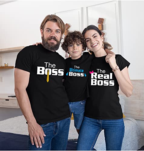 Image of Hangout Hub HH100 Family-Men's Women's & Boy's |Cotton | Printed Regular Fit T-Shirts |Set of 3 | Matching Twinning Family Tees