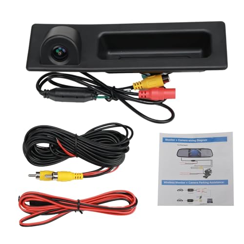 Image of 51247463163 Rear View Camera 1280x720p Trunk Handle Rear View Reverse Backup Camera Fits 2011-2017 Series 5,2012-2017 Series 3,2012-2017 X3 /X4 /X5,2016-2017 X1 F30 F10 F11 F25