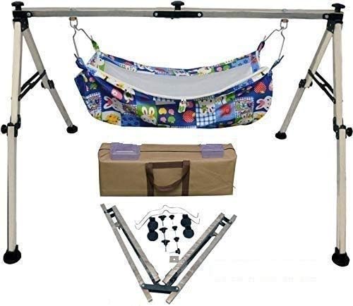 OLMARTT KITCHENWARE® Baby Ghodiyu Sleeping for Baby Folding Cradle Stainless Steel