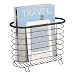 mDesign Newspaper and Magazine Rack for Bathroom, Office, Den - Bronze