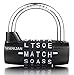 Price comparison product image 5-Dial Combination Padlock, Black 5 Letters Lock Code Lock Large Gym Cabinet Locker Room Prop Padlock Wordlock PL-004-BK 5-Dial Combination Padlock, Black