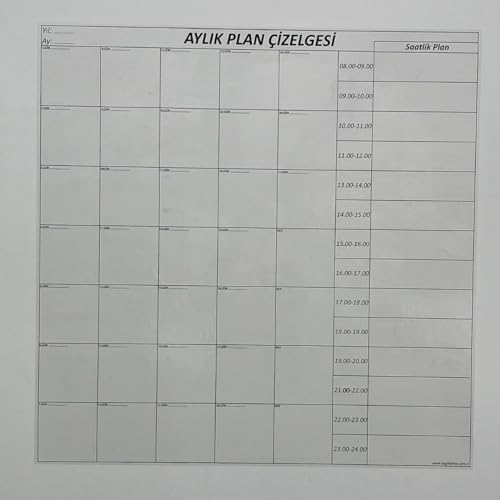 BUFFER® Aylık Planlayıcı Manyetik Duvar StickerıTakvim Plan Çizelgesi 100 * 110 cm