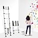 Yvan Telescoping Ladder, 10.5 FT One Button Retraction Aluminum Telescopic Extension Extendable Ladder,Slow Down Design Multi-Purpose Compact Ladder for Household Daily or Hobbies,250 Lb Capacity…