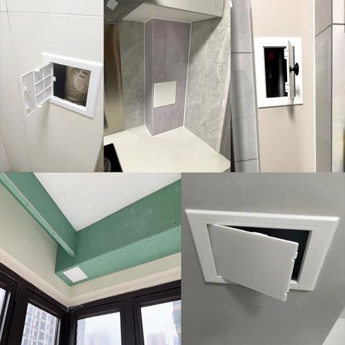 Panel de acceso para paneles de yeso de 6x6 pulgadas con puerta abatible de plástico ABS 7