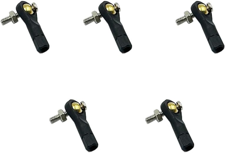 5PCS M2X19mm Lever Steering Linkage Tie Rod End Ball Head End with Screw and Nuts for RC Airplane Plane Helicopter DIY Model Toy Parts