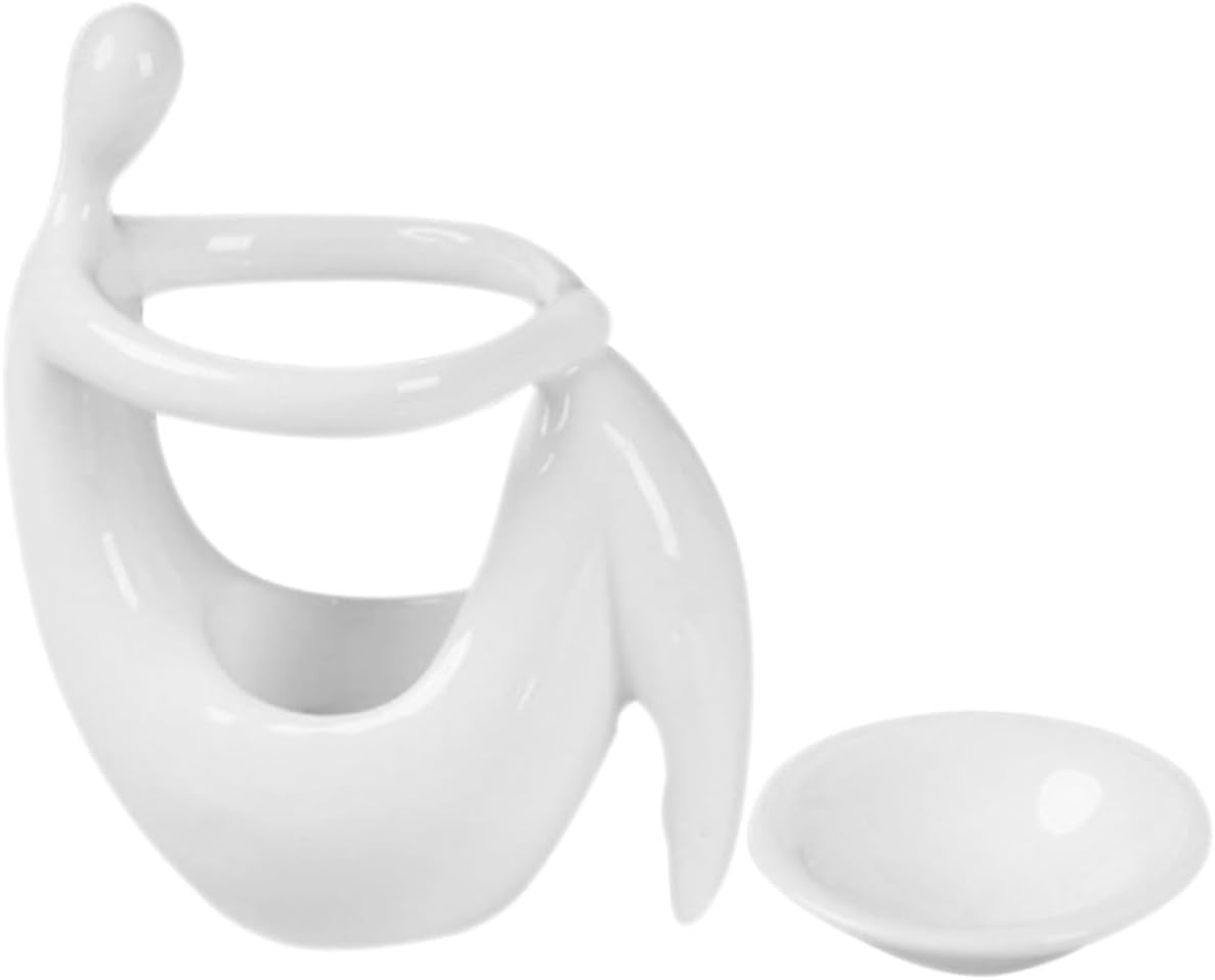 Cabilock Ceramic Incense Burner Essential Oil Burner Table Decoration, 1pcs Aromatherapy Incense Holder for Indoor Bedroom Use, Anti-Dry Burn Fragrance Stove