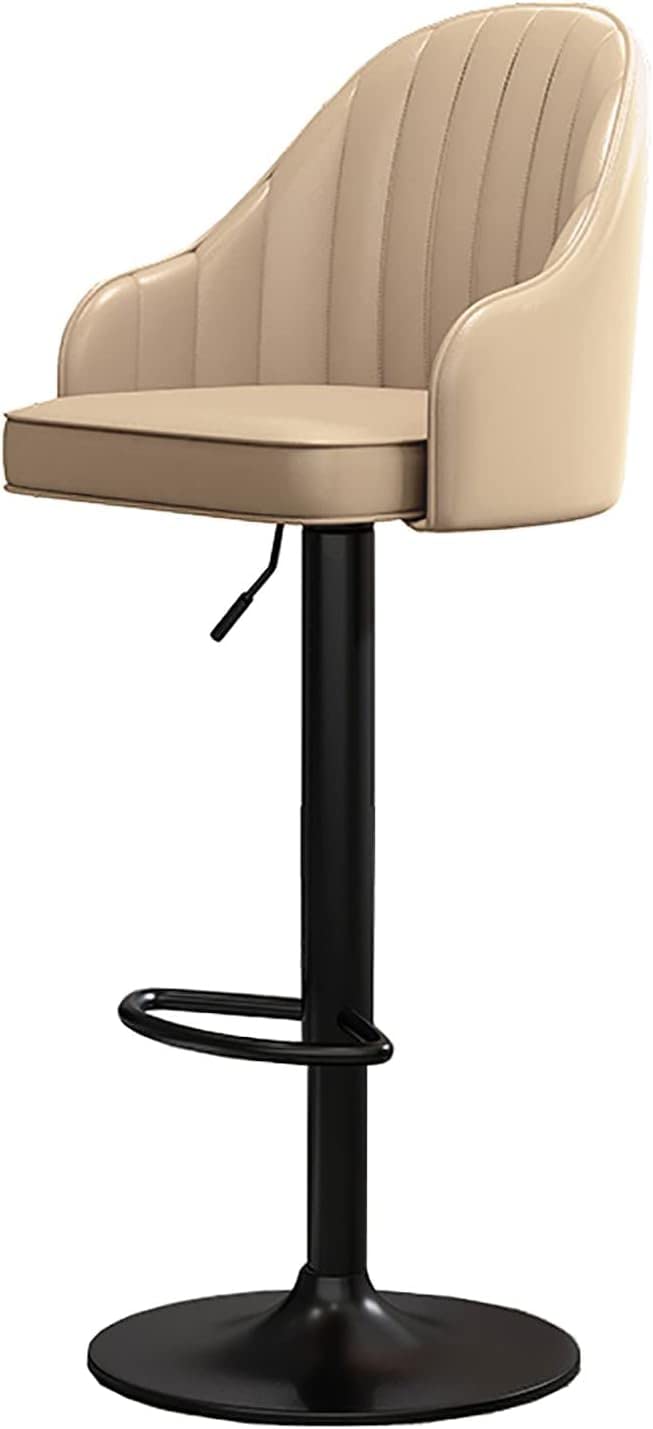 Tabouret de bar pivotant et réglable avec dossier ergonomique pour comptoir de maison