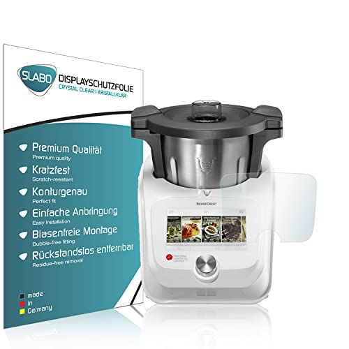 Slabo 4 x protector de pantalla compatible con SilverCrest Monsieur Cuisine Connect lámina protectora Ultra Transparente
