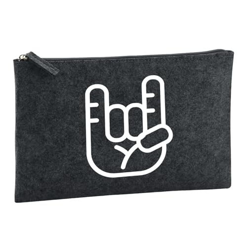 Huuraa trousse de toilette Fourchette à frites Trousse de toilette cadeau en feutre anthracite 1 litre Fourchette à frites Présent