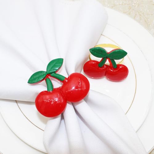 Servilletero de frutas VILLCASE pack de 6 anillos para mesa 5