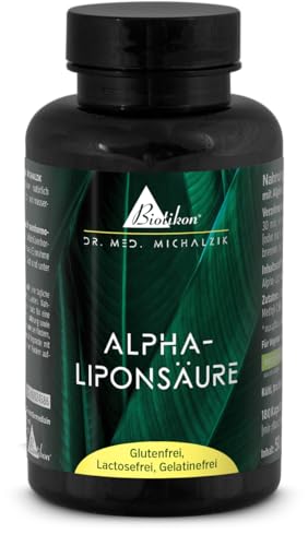 Alpha-Liponsäure Dr. med. Michalzik - 180 vegane Kapseln - je Kapsel 200 mg Alpha-Liponsäure - Kein Siliziumdioxid - Kein Magnesiumstearat - ohne Zusatzstoffe - von Biotikon®
