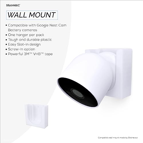 Support mural pour caméra Google Nest blanc avec fixation facile