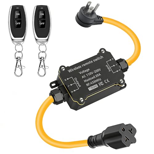 URANT Outdoor Wireless Remote Control Outlet AC110V Remote Control Power Switch