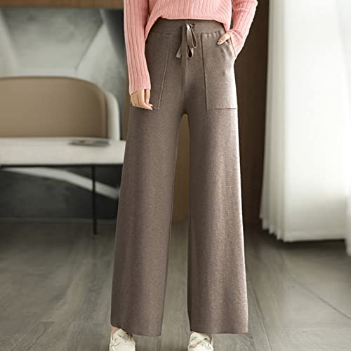 Cadeau de Noël décontracté : pantalon en cachemire pour dames chic