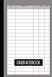  Order notebook: he perfect small order journal for all your sales, product order and book-keeping - Two year overview, Graph notebook pages at front ... in one place - Dark grey Interior view cover