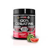Healthy Fusion 100% Creatina Monoidrato, Alta dose | 10g di Creatina per porzione | Favorisce la crescita muscolare e migliora la resistenza fisica | Alta solubilità | 300g gusto anguria
