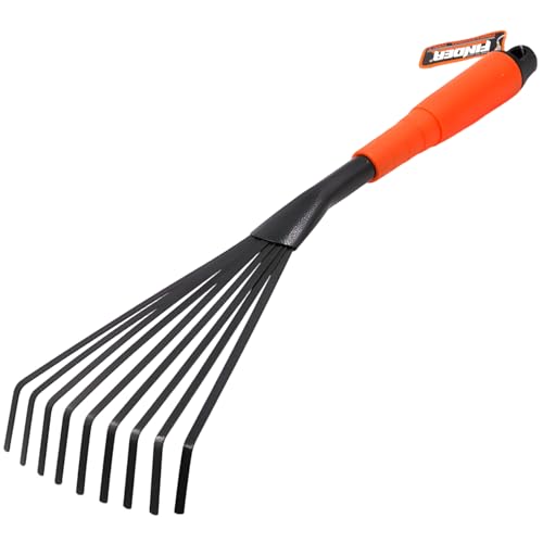 Hand Rake, Garden Rake for Gardening, Leaf Rakes for Garden, Mini Grass Rakes with Ergonomic Comfort Grip