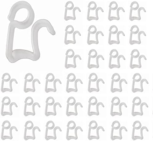 Phedrew 120pcs Christmas Light Clips Outdoor Hang Gutter Hooks Outdoor Seasonal Lighting Hooks Plastic Xmas Light Clips for Christmas Decoration String Lights