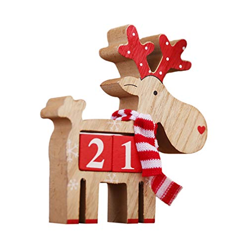 Télécharger Amosfun Calendrier de Noël Compte à rebours Calendrier de l'Avent en bois Décoration de Noël Livre PDF Gratuit