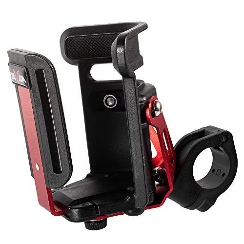 Unviversal Bottle Holder for Motorcycle with 20mm 22mm 25mm 28mm Handlebar Crash Bar Bumper for R1200GS G310GS DL650 Z900 (Red)