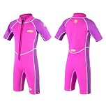 Osprey Unisex Toddlers 3 Mm Shorty Summer Wetsuit With SPF 50+ For Boys And Girls, Oyster - Pink, Age 1 EU