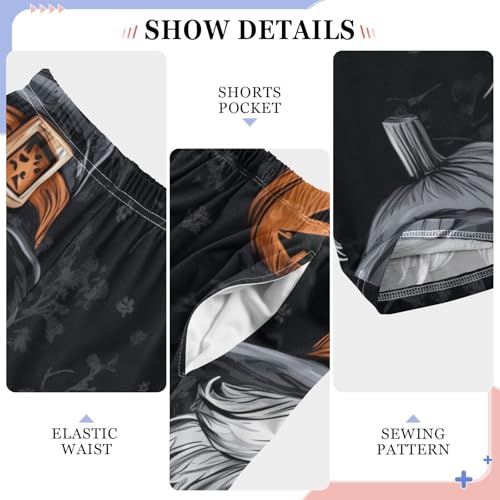 Gnome with Witch Hat Boys Long Pants Soft Trousers Elastic Waist Kids Lounge Bottoms with Pockets S-XL4