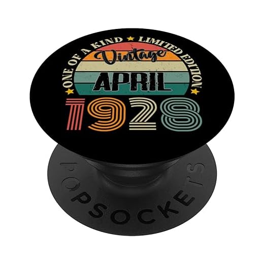96 Años Vintage Abril 1928 96 Cumpleaños Retro PopSockets PopGrip Intercambiable