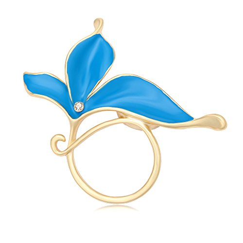 Image of Lovely Enamel Flower Magnetic Clip Eyeglass Holder Brooch Custom Jewelry