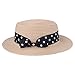 Produktbild YOPINDO Lady Boater Hut Frauen Strohhut Bowknot Runde Flat Top Brim Strohhut Sommer Strand Sun Cap (9215 Beige)