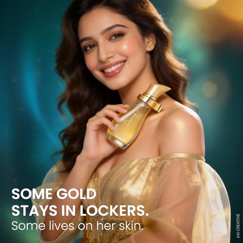 Image of Riya Intense Gold Eau De Parfum For Men & Women | Fresh Fruit & Floral Scent | Long-lasting Upto 8 hours - 100ml