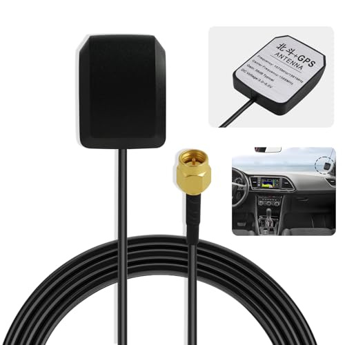 Aktive GPS-Antenne mit SMA-Stecker, 3m RG174 Kabel, wasserdicht für Auto GPS, 4G LTE GPS Tracker, Echtzeit-Tracking, Sicherheitsalarm für Fahrzeuge, Motorrad, LKW und mehr