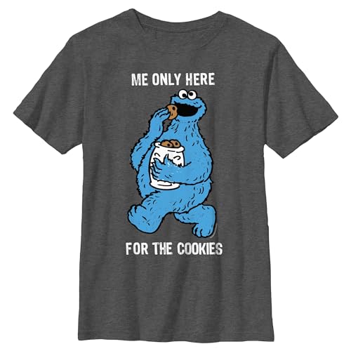 Boy's Sesame Street Me Only Here for The Cookies T-Shirt