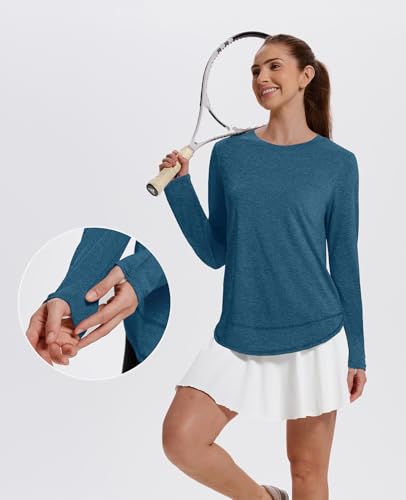 Image of XIEERDUO Women's Workout Tops Long Sleeve Shirts Sun Protection UPF 50+ Quick Dry Shirts for Hiking Running S-3XL