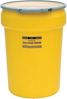 Eagle 1602 Salvage Drum with Metal Lever-Lock Ring, Yellow