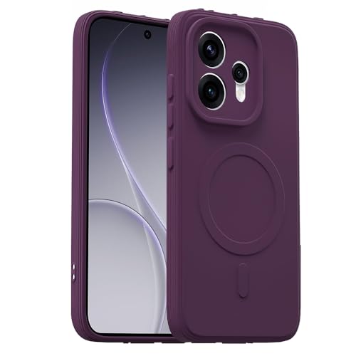 Image of Back Cover Compatible with Oppo Reno15 5G | MagFit Ring Design (Non-Magnetic) | Shockproof Case | Anti-Slip Grip | Raised Camera Edges | Slim Protective Case for Oppo Reno15 5G (Purple)