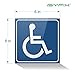 iSYFIX Handicap Signs Stickers Decal Symbol - 4 pack, 6x6 inch - ADA Compliant - Disable Wheelchair Sign, Disability Sticker, Premium Self-Adhesive Vinyl, Laminated, Indoor & Outdoor