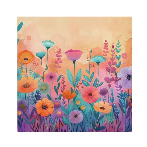 Servilletas de Tela con Estampado Floral Multicolor x6 miniatura 1