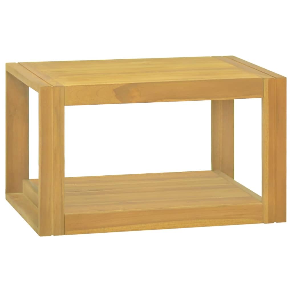 Armadietto da bagno da parete in legno massiccio di teak, 60 x 45 x 35 cm, con spazio e scomparto, per bagno, corridoio, ufficio, officina, robusto armadio multiuso