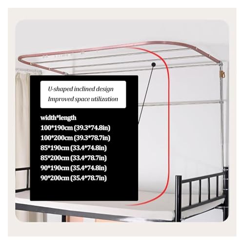Poste en forma de E para sujetar cortinas de cama con dosel 8