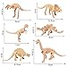 UPINS 30 Pack Dinosaur Fossil Skeletons 3.7 Inch Assorted Dinosaur Skeleton Toy Figures Dino Bones Educational Gift for Science Play Dino Sand Dig Party Favor Decorations
