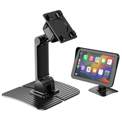1Zero Upgraded Carplay Dashboard Mount for Car Dual-Axis Adjustable Carplay Holder with 360 Rotating Ball Joint Large 3.15 3.15 Adhesive Base Mount for 710.26 Carplay Screens