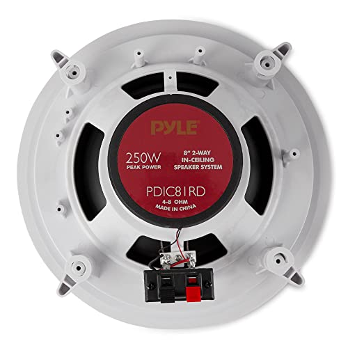 New Pyle Pdic81Rd 8" 1000W Round Wall And Ceiling Home Speakers 2 Pair #TOP5