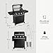 BURNHARD® Gasgrill 4-Brenner, 15 kW, 4 Edelstahlbrenner, Piezo-Zündung, große Grillfläche 70x41,5 cm, Gussrost, für bis zu 15 Personen, Outdoor BBQ – Big FRED Base