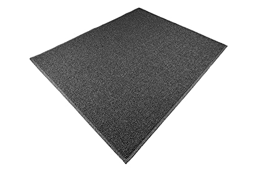 Headbourne 8139E Premium Two-Tone Pvc Loop Mat, 4' X 5', Charcoal And Silver #TOP7